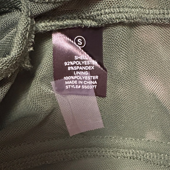 Fashion Nova Dark Green Melanie Mesh Corset Top with Detachable Sheer Sleeves S - Picture 9 of 10